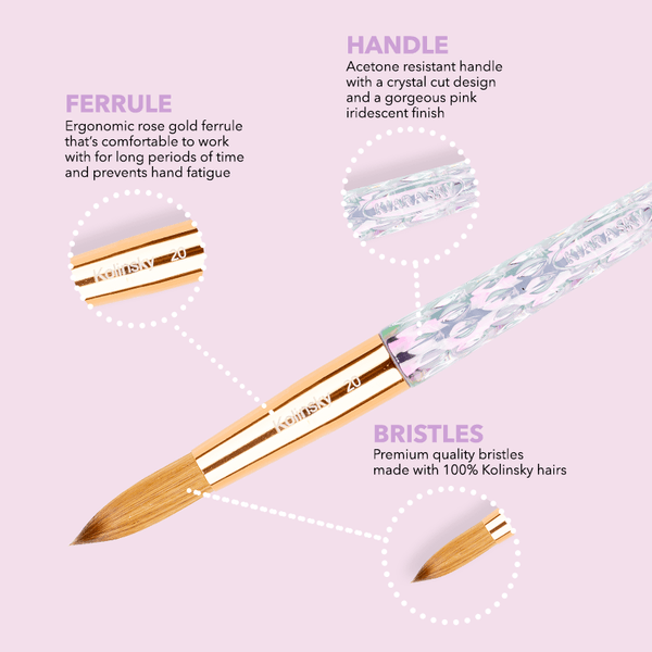 Kiara Sky Acrylic Nail Brush #10 KABPINK10 