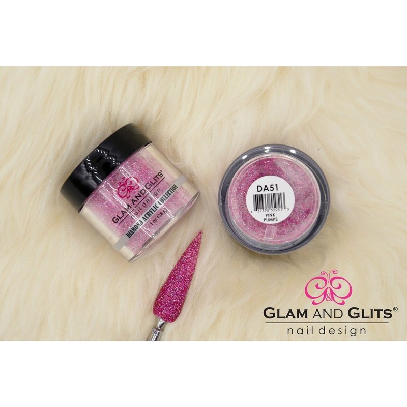 Glam and Glits Diamond Acrylic Nail Color Powder - DAC51 PINK PUMPS DAC51 