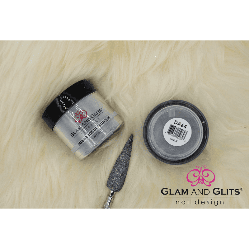 Glam and Glits Diamond Acrylic Nail Color Powder - DAC64 ONYX DAC64 