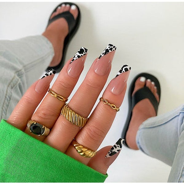 4 Pcs Leopard Print Geometric Nail Art Stickers 3d Adhesive Decal Animal  Print Butterfly Heart French Nails Style Polish Slider Decoration For  Manicure - Beauty & Health - Temu