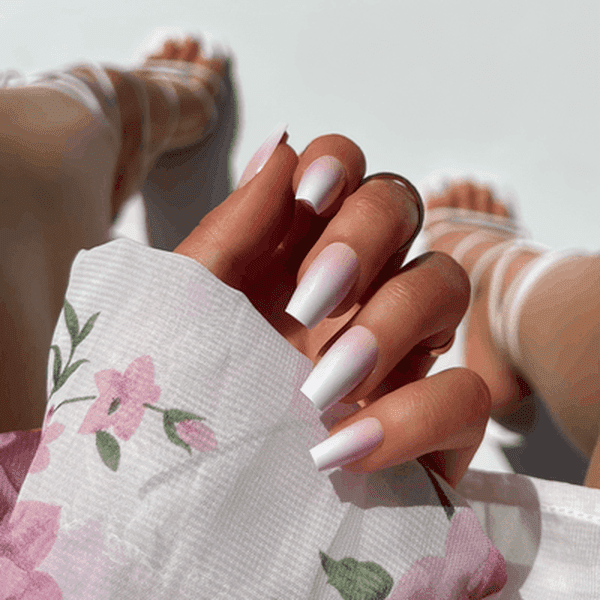 Kiara Sky Acrylic Press On Nails - Peachy Ombre XPCS02 