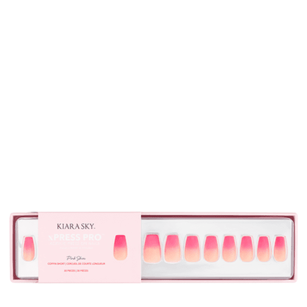 Kiara Sky Acrylic Press On Nails - Pink Skies XPCS01 