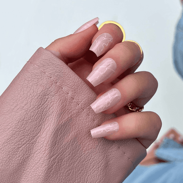 Kiara Sky Acrylic Press On Nails - Rose Quartz XPCS04 